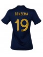 Frankrike Karim Benzema #19 Replika Hemmakläder Dam VM 2022 Kortärmad